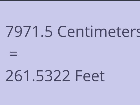 7971.5 CM TO FEET