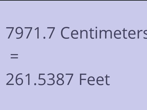 7971.7 CM TO FEET