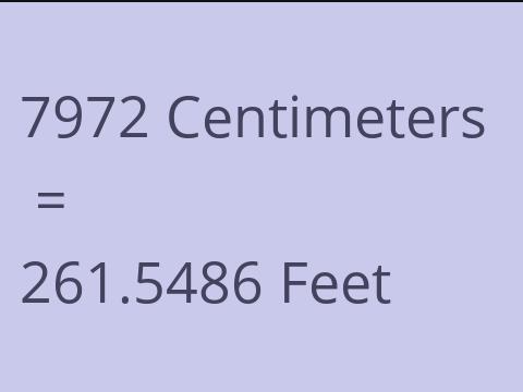 7972 CM TO FEET