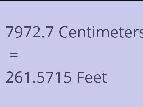 7972.7 CM TO FEET