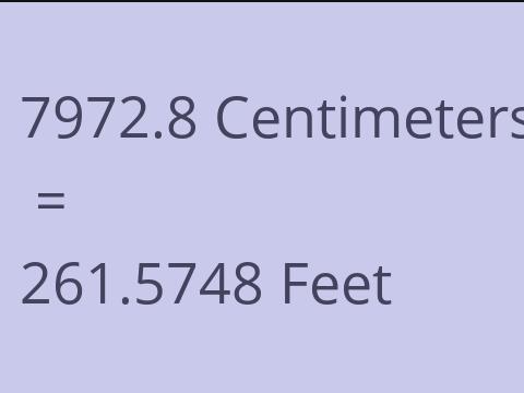 7972.8 CM TO FEET