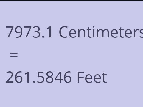7973.1 CM TO FEET