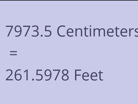 7973.5 CM TO FEET