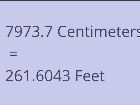 7973.7 CM TO FEET