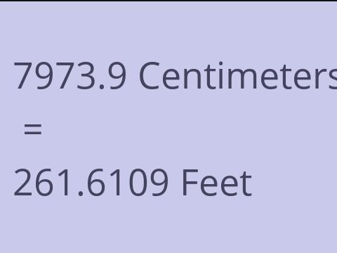 7973.9 CM TO FEET