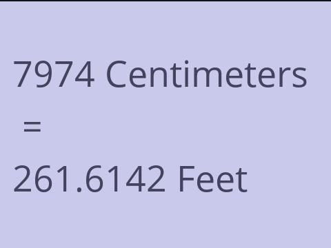 7974 CM TO FEET