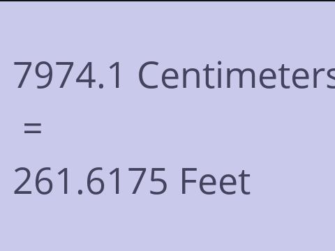 7974.1 CM TO FEET