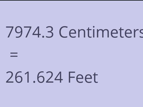 7974.3 CM TO FEET