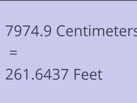 7974.9 CM TO FEET