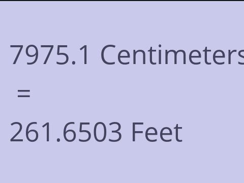 7975.1 CM TO FEET