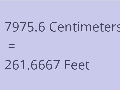 7975.6 CM TO FEET