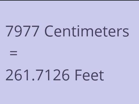 7977 CM TO FEET