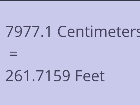 7977.1 CM TO FEET