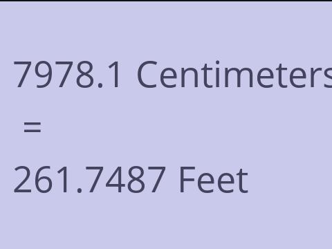 7978.1 CM TO FEET