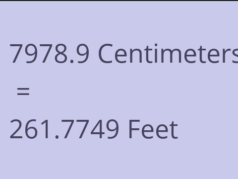 7978.9 CM TO FEET
