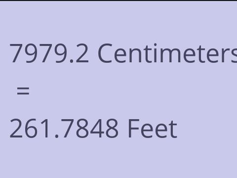 7979.2 CM TO FEET