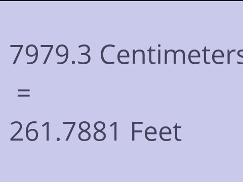 7979.3 CM TO FEET