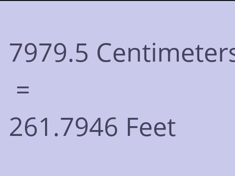 7979.5 CM TO FEET