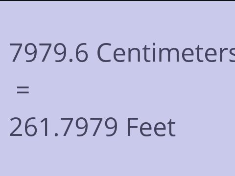 7979.6 CM TO FEET