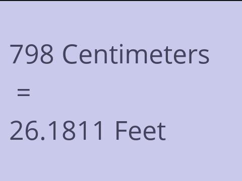 798 CM TO FEET