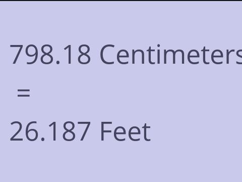 798.18 CM TO FEET