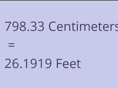 798.33 CM TO FEET