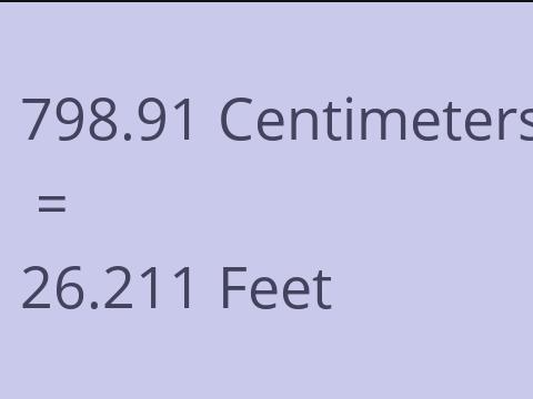 798.91 CM TO FEET