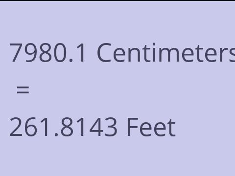 7980.1 CM TO FEET