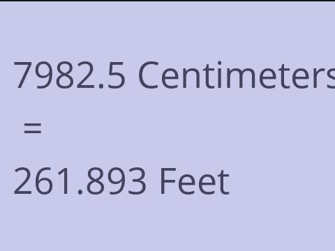 7982.5 CM TO FEET