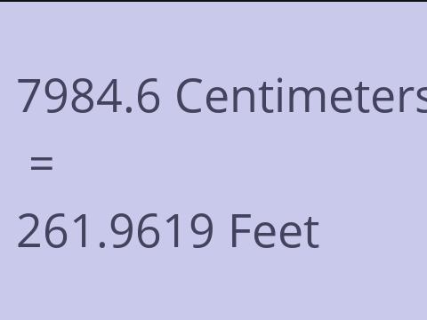 7984.6 CM TO FEET