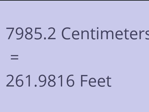 7985.2 CM TO FEET