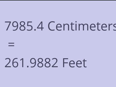 7985.4 CM TO FEET