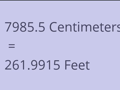 7985.5 CM TO FEET