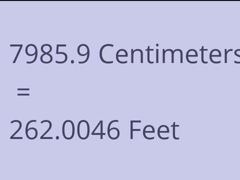 7985.9 CM TO FEET
