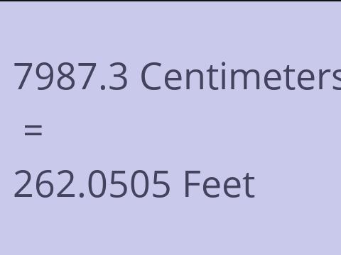 7987.3 CM TO FEET