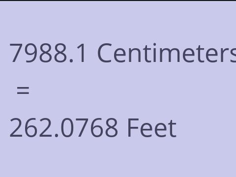 7988.1 CM TO FEET