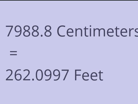 7988.8 CM TO FEET