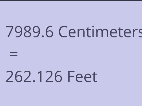 7989.6 CM TO FEET