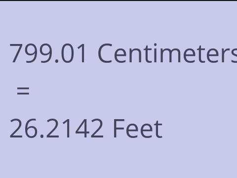 799.01 CM TO FEET