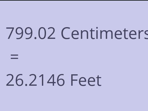 799.02 CM TO FEET