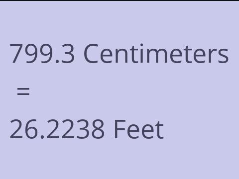 799.3 CM TO FEET