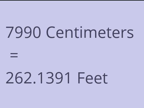 7990 CM TO FEET