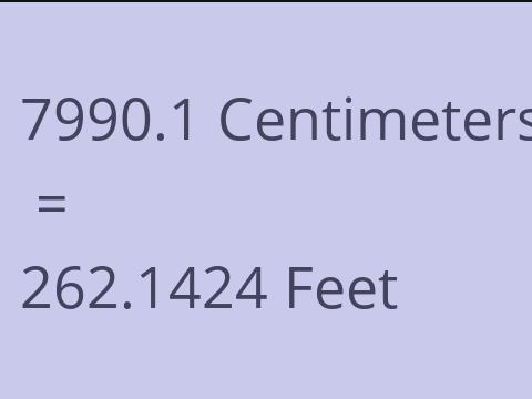 7990.1 CM TO FEET
