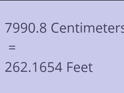 7990.8 CM TO FEET