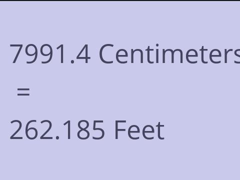 7991.4 CM TO FEET