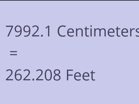 7992.1 CM TO FEET