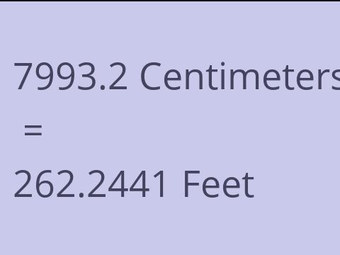 7993.2 CM TO FEET