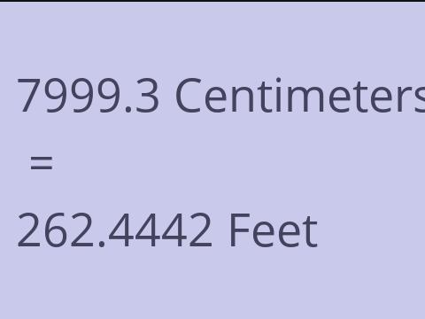 7999.3 CM TO FEET