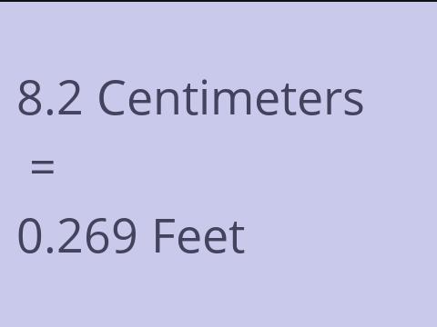 8.2 CM TO FEET