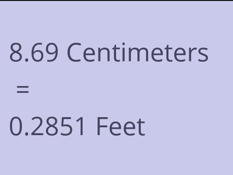 8.69 CM TO FEET